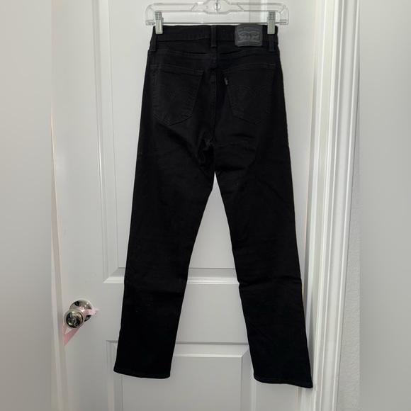 Levi’s 724 high rise straight black jeans, size 27 x 28 - Picture 2 of 5